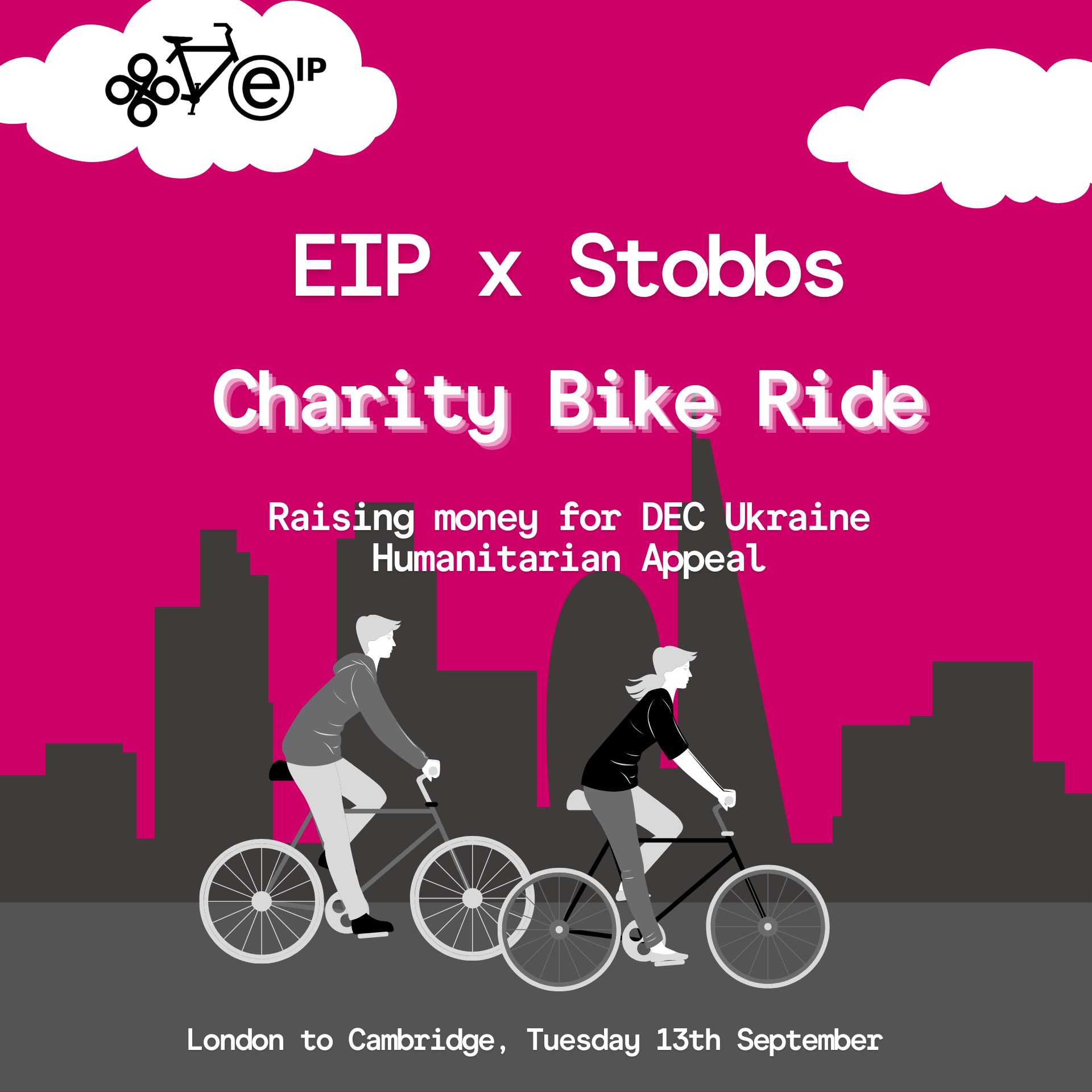 Stobbs and EIP take to their bikes for DEC's Ukraine Appeal