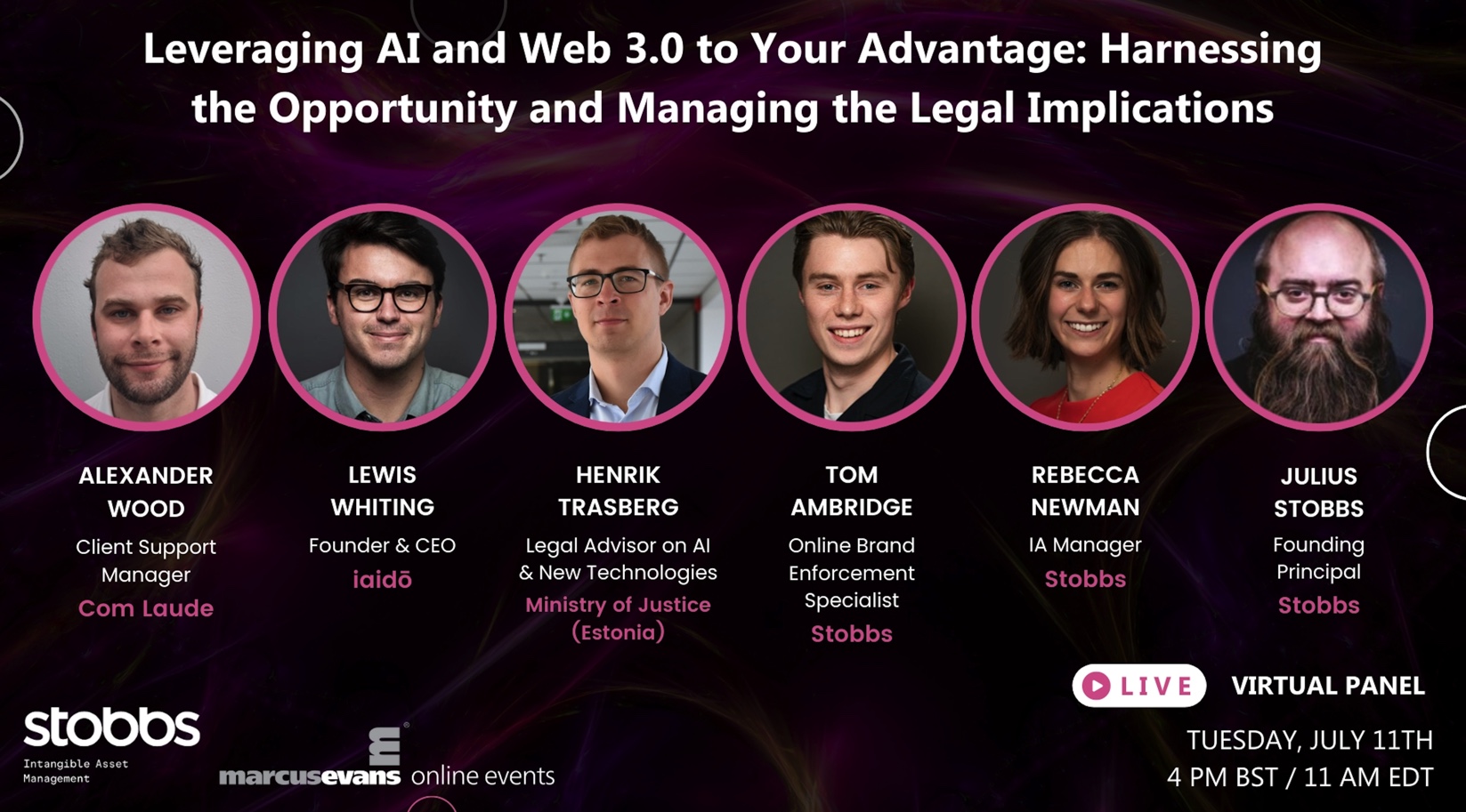 Stobbs to host 'Leveraging AI and Web 3.0 to your advantage: harnessing the opportunity and managing the legal implications'