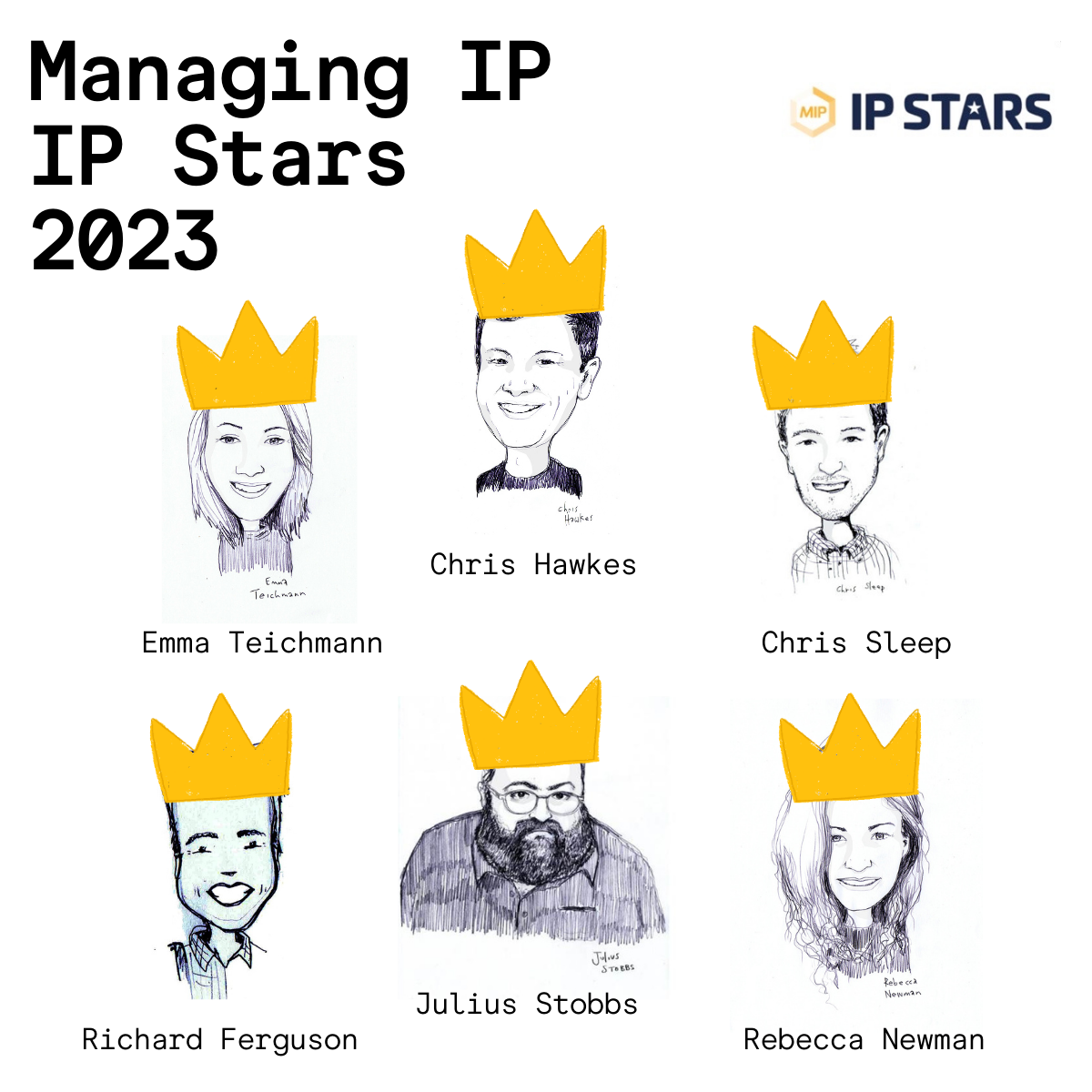 Some Stobbs faces appear amongst the IP Stars spotted by Managing IP